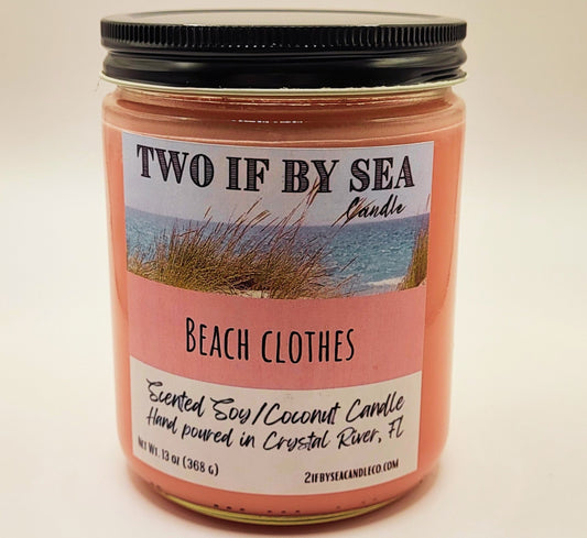 Beach Clothes Scented Soy/Coconut Candle