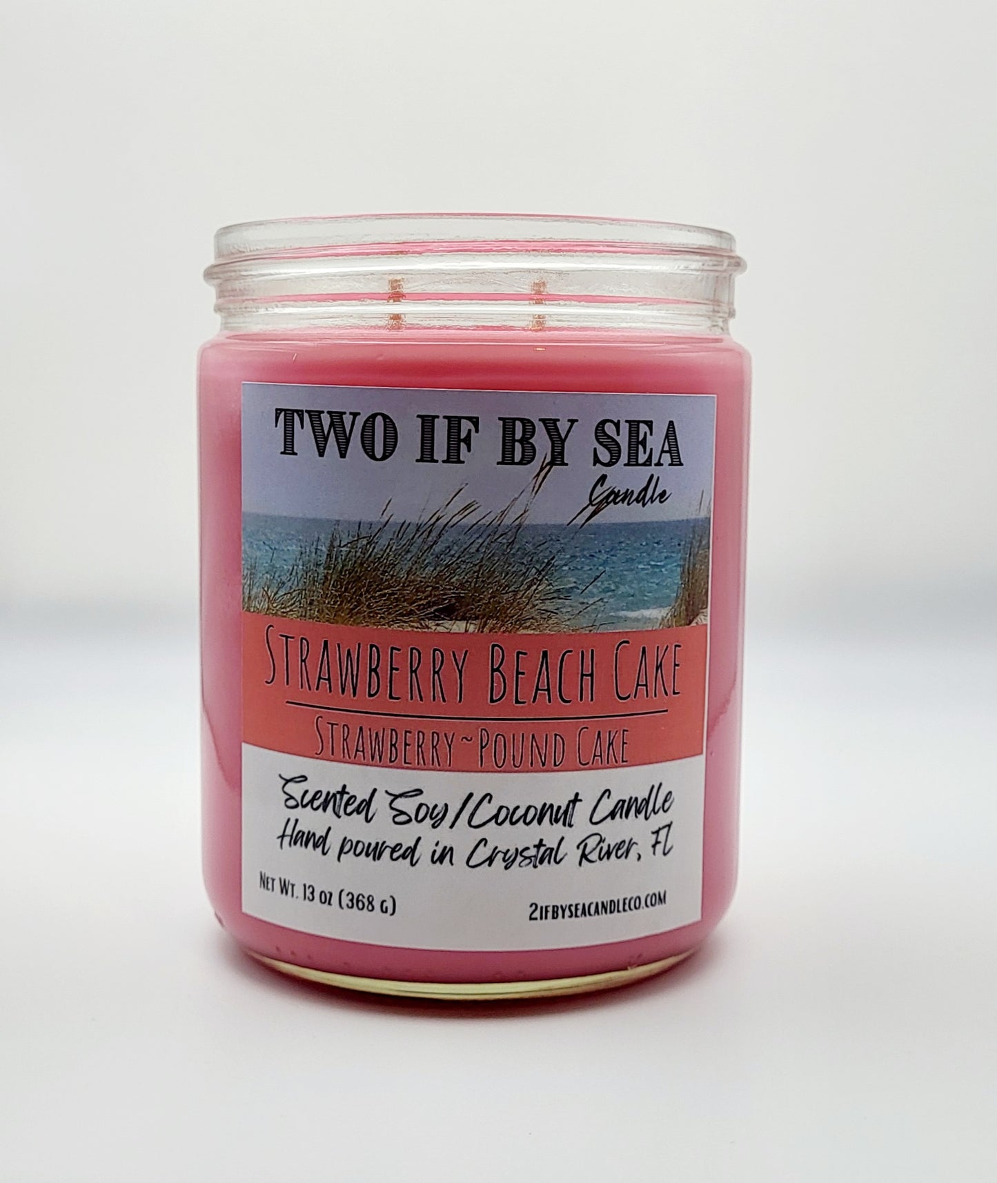 Strawberry Beach Cake Scented Soy/Coconut Candle