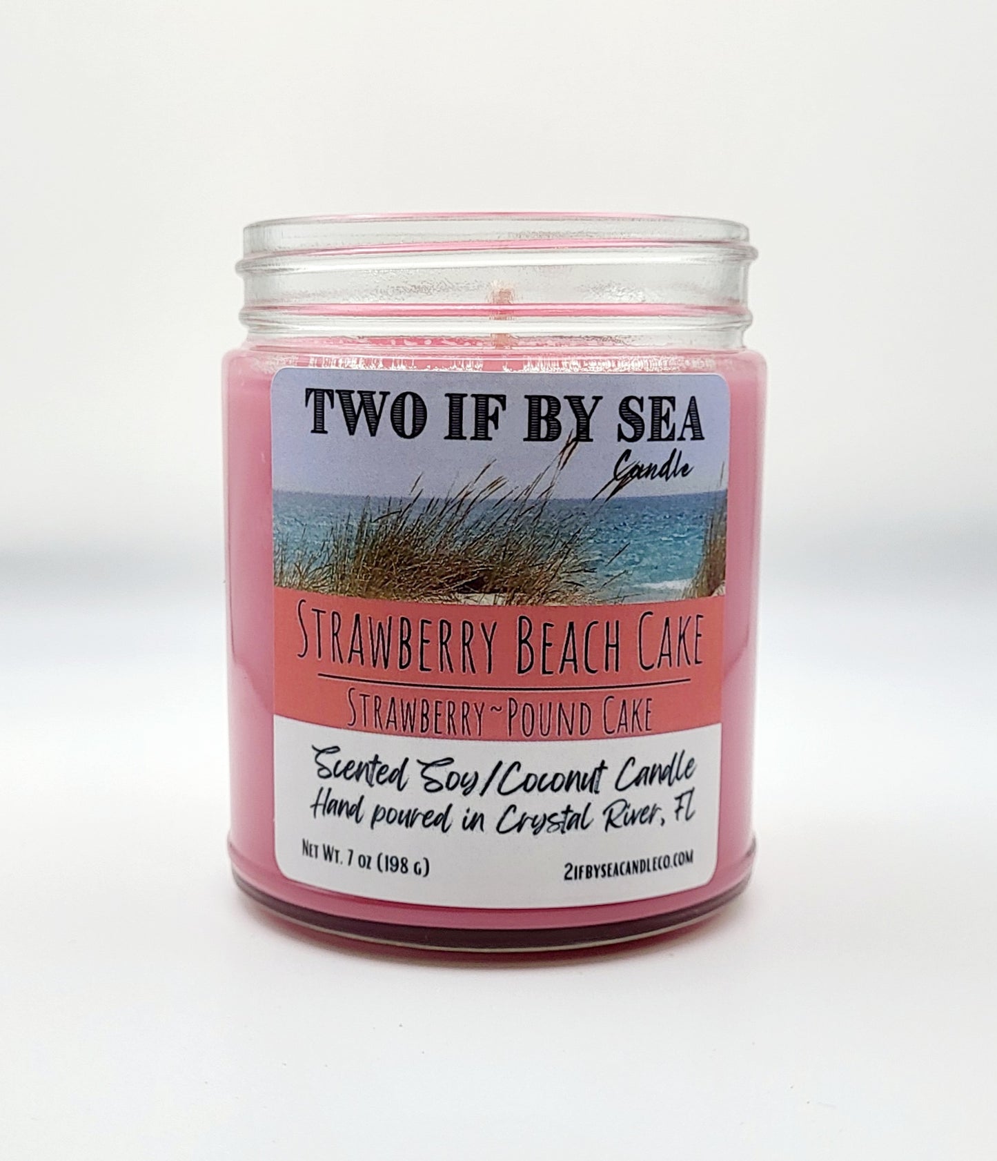 Strawberry Beach Cake Scented Soy/Coconut Candle